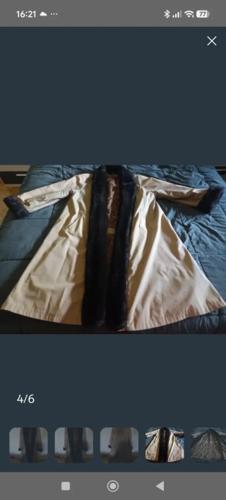 Gabardina Beige y Negra