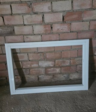 Ventana corredera de aluminio blanca