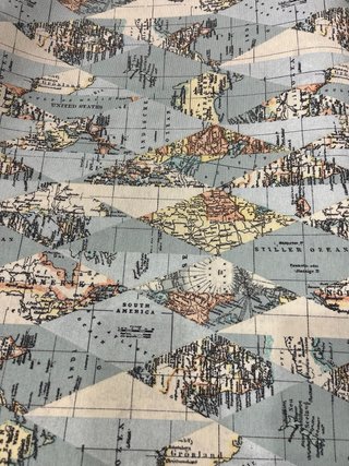 Tela loneta mapa del mundo 1.40x1.40