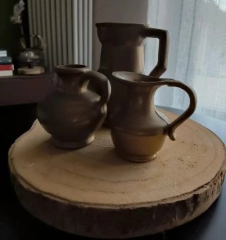 Set 3 vasi in bronzo