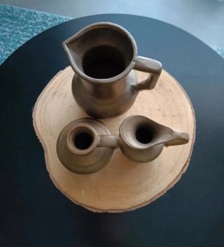 Set 3 vasi in bronzo