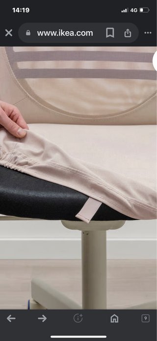 Silla de oficina beige y gris se puede quitar tdla