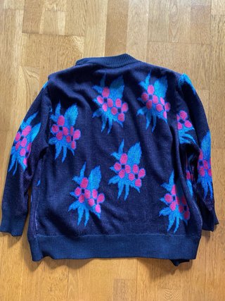 Chaqueta de punto floral mujer