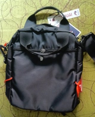 Bolso bandolera Haoshuai Negro y naranja