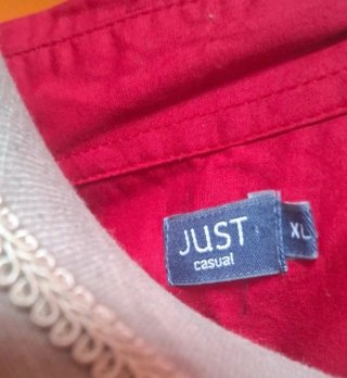 Camisa masculina XL vermelha nova sem etiqueta