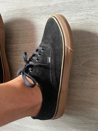 Zapatillas Negras Marrones Talla 41.5 de gamuza
