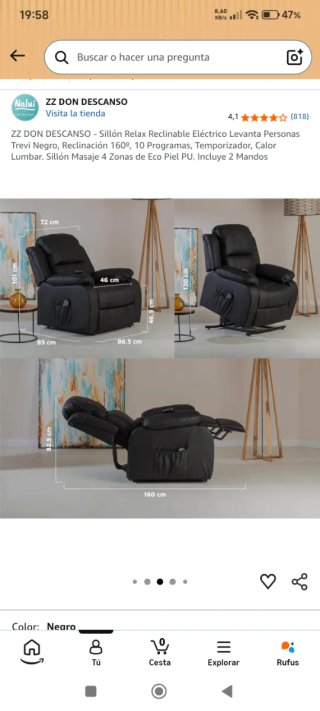 Sillón Relax Eléctrico Levanta Personas
