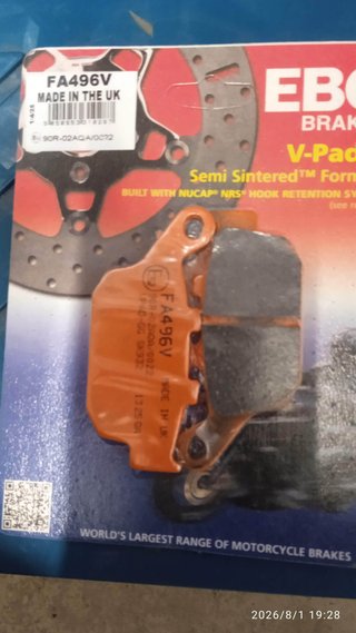 Pastillas Freno Moto EBC FA496V Sinterizadas