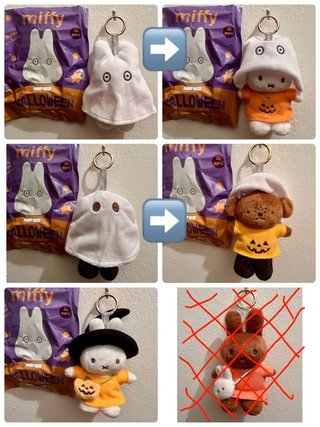 Plush pendant Miffy Halloween