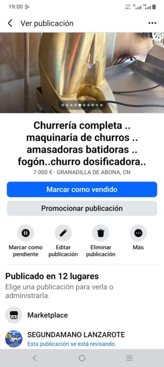 Maquinaria completa para churrería