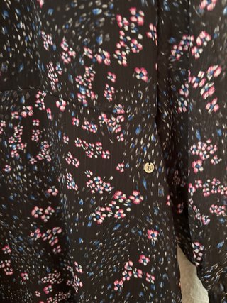 Vestido negro flores Brownie