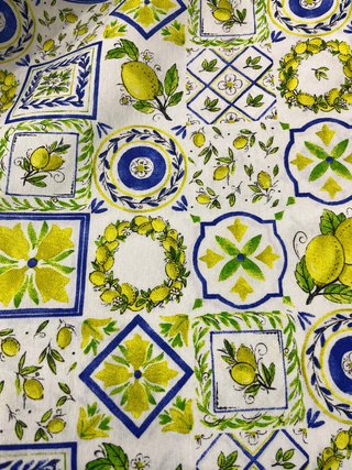 Tela loneta estampada limones 1.40x1.40
