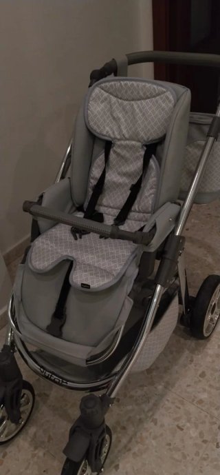 Carro de bebé 3 piezas gris