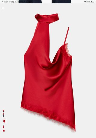 Top halter satén