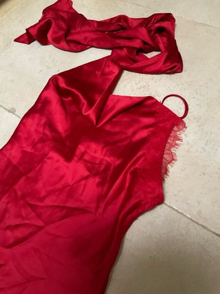 Top halter satén