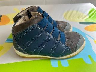 Botines Garvalin Talla 25 Azul Marino/Gris