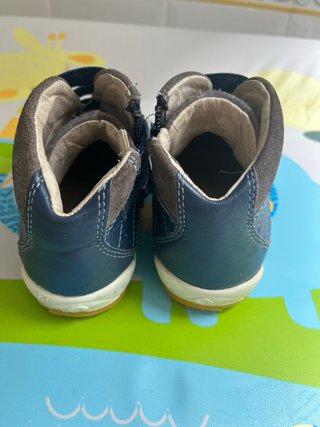 Botines Garvalin Talla 25 Azul Marino/Gris