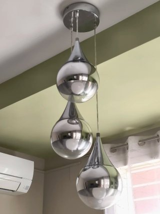 Lámpara Colgante Gota Plata