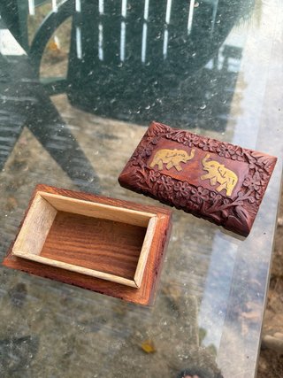 25 - Cajas de madera Teka para té, incienso,etc...