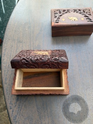 25 - Cajas de madera Teka para té, incienso,etc...