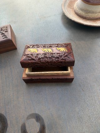25 - Cajas de madera Teka para té, incienso,etc...