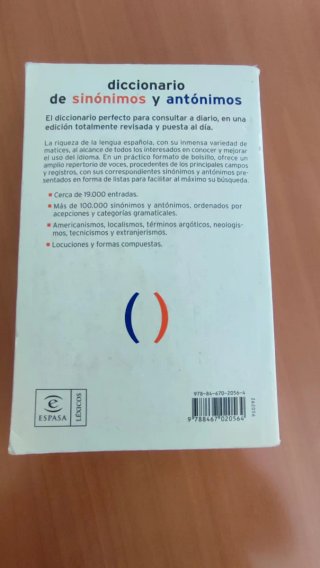 Diccionario de sinónimos y antónimos