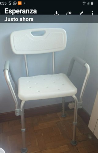 Silla de ducha con asiento y respaldo