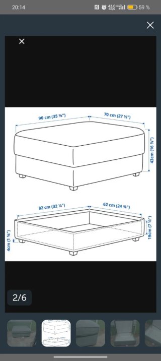 Sofá KIVIK 2 plazas + Reposapiés (Fundas Nuevas)