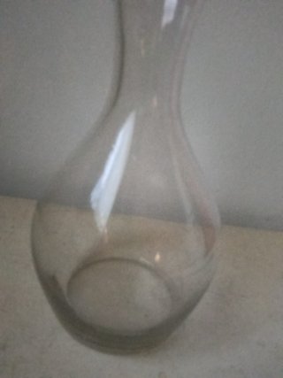 Caraffa - vaso per fiori in vetro trasparente