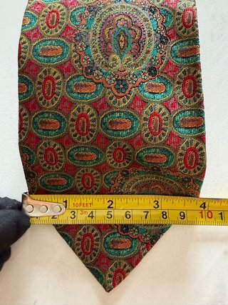 Corbata Missoni Verde y Roja Seda