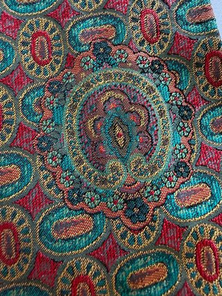 Corbata Missoni Verde y Roja Seda