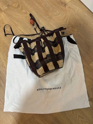 Bolso Adolfo Dominguez Beige y Marrón