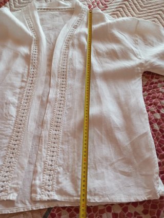 Kimono 100% Lino Blanco