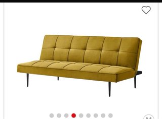 Sofá Cama Amarillo Tela