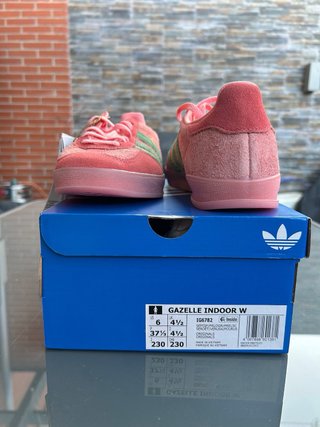 Adidas Gazelle Indoor pink and green