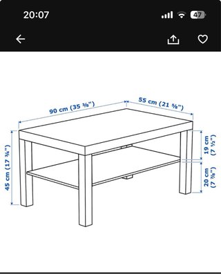 Mesa de centro blanca