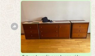 Cajoneras de madera y mármol