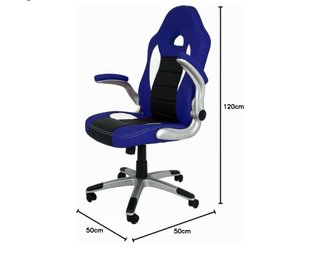 Silla escritorio Azul, Blanca y Negra
