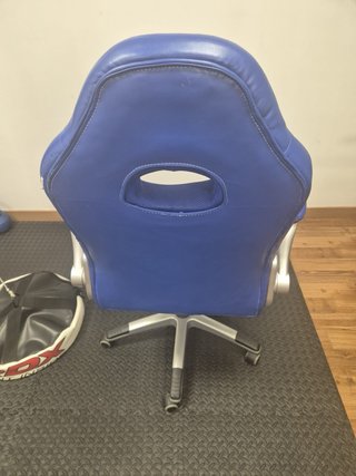 Silla escritorio Azul, Blanca y Negra
