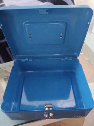 Caja Fuerte Azul Metálica con Llave