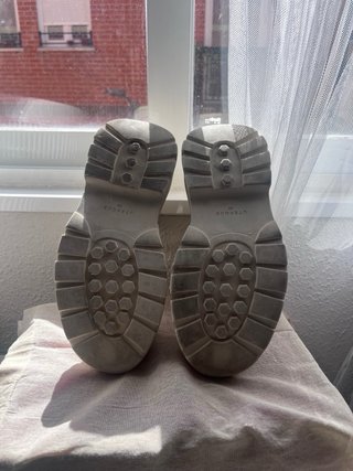 Zapatillas de piel crema/blancas