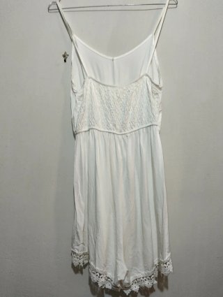 Tuta playsuit bianca con pizzo New Collection
