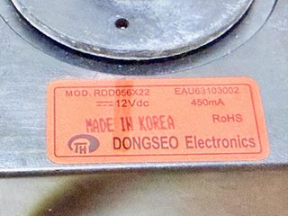Motor ventilador LG Total NO Frost con aspas