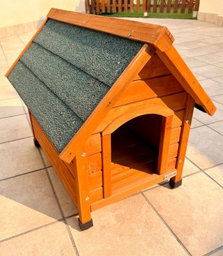 Caseta Perro Madera Zolia Marrón y Verde
