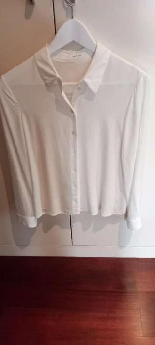 Blusa blanca manga larga