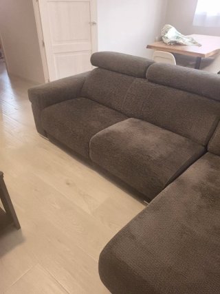Sofá chaise longue gris