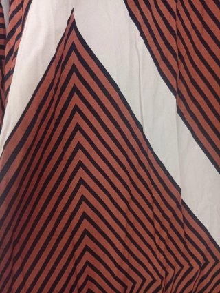 Vestido largo Zara rayas beige/marrón Talla S