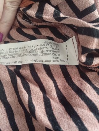 Vestido largo Zara rayas beige/marrón Talla S