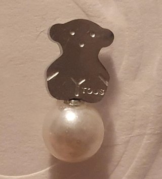 Pendientes Tous Oso Perla Plata