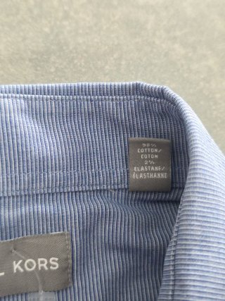 Camicia Michael Kors Slim Fit Blu A Righe